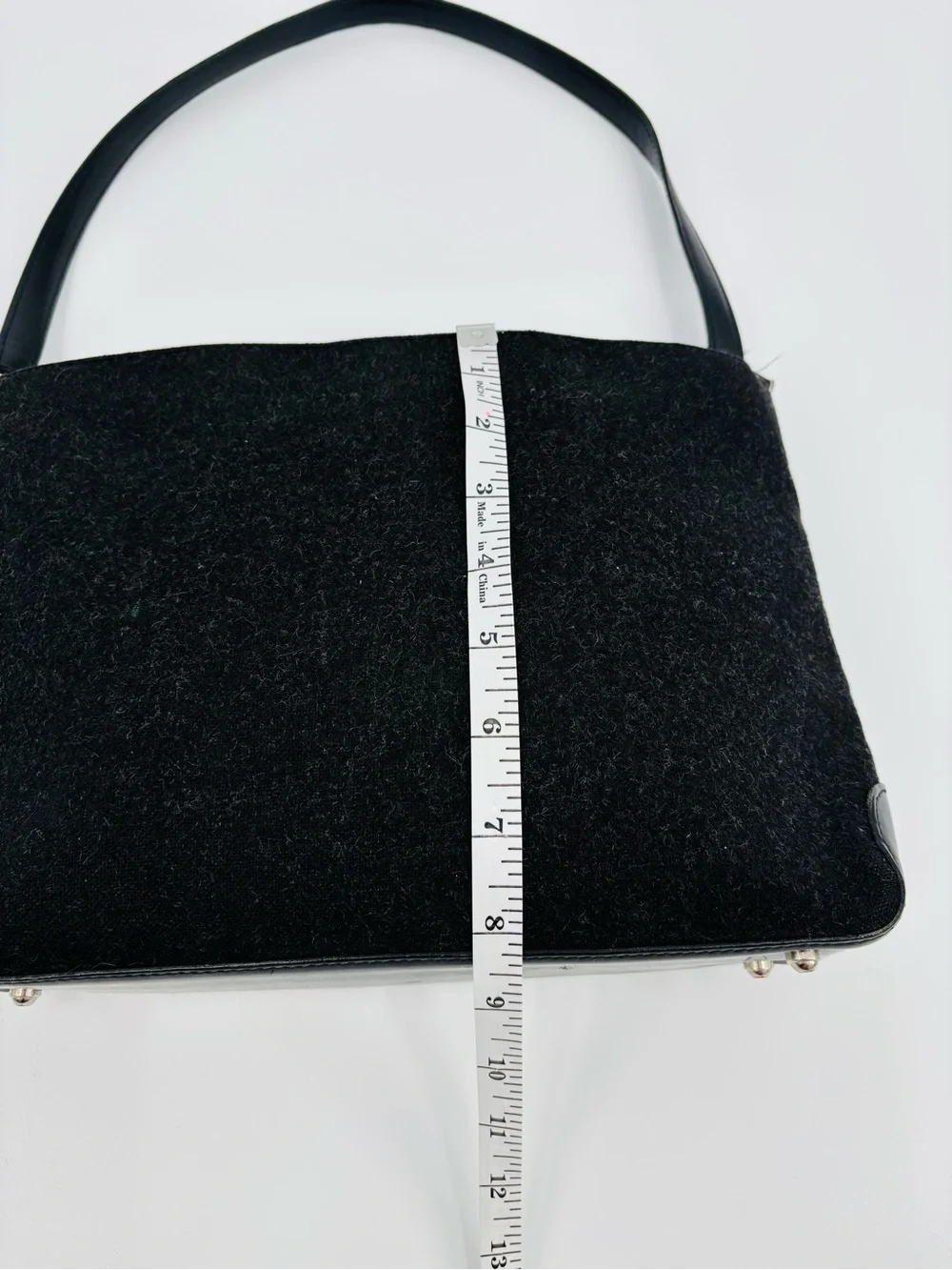 Vintage Kate Spade made in italy tweed black shoulder bag